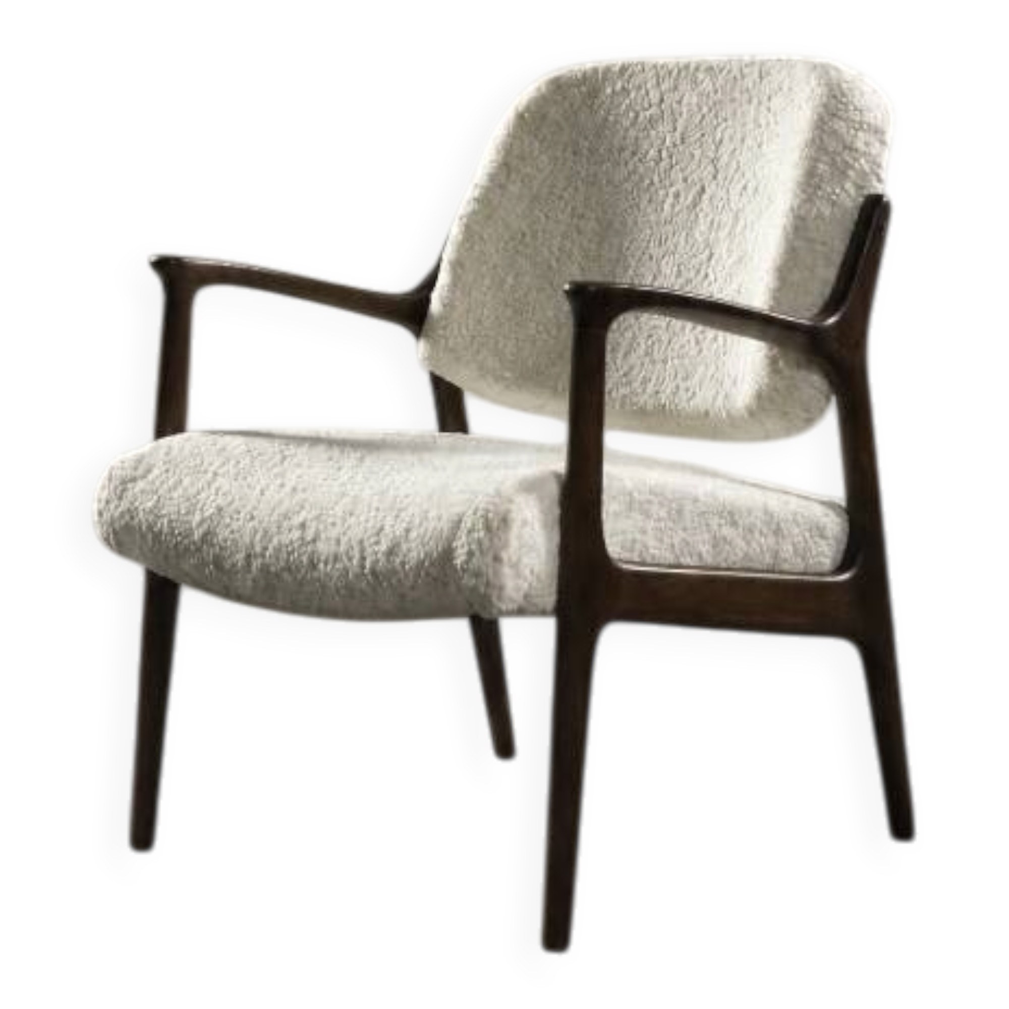 Fauteuil en teck vintage scandinave des années 50 de Bröderna Anderssons