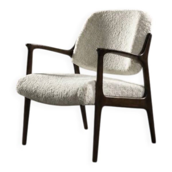 Fauteuil en teck vintage scandinave des années 50 de Bröderna Anderssons