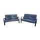 Pair of Scandinavian leather sofas from Tord Björklund