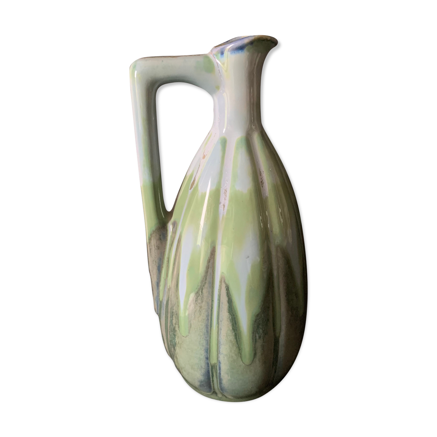 Green blue flame sandstone pitcher