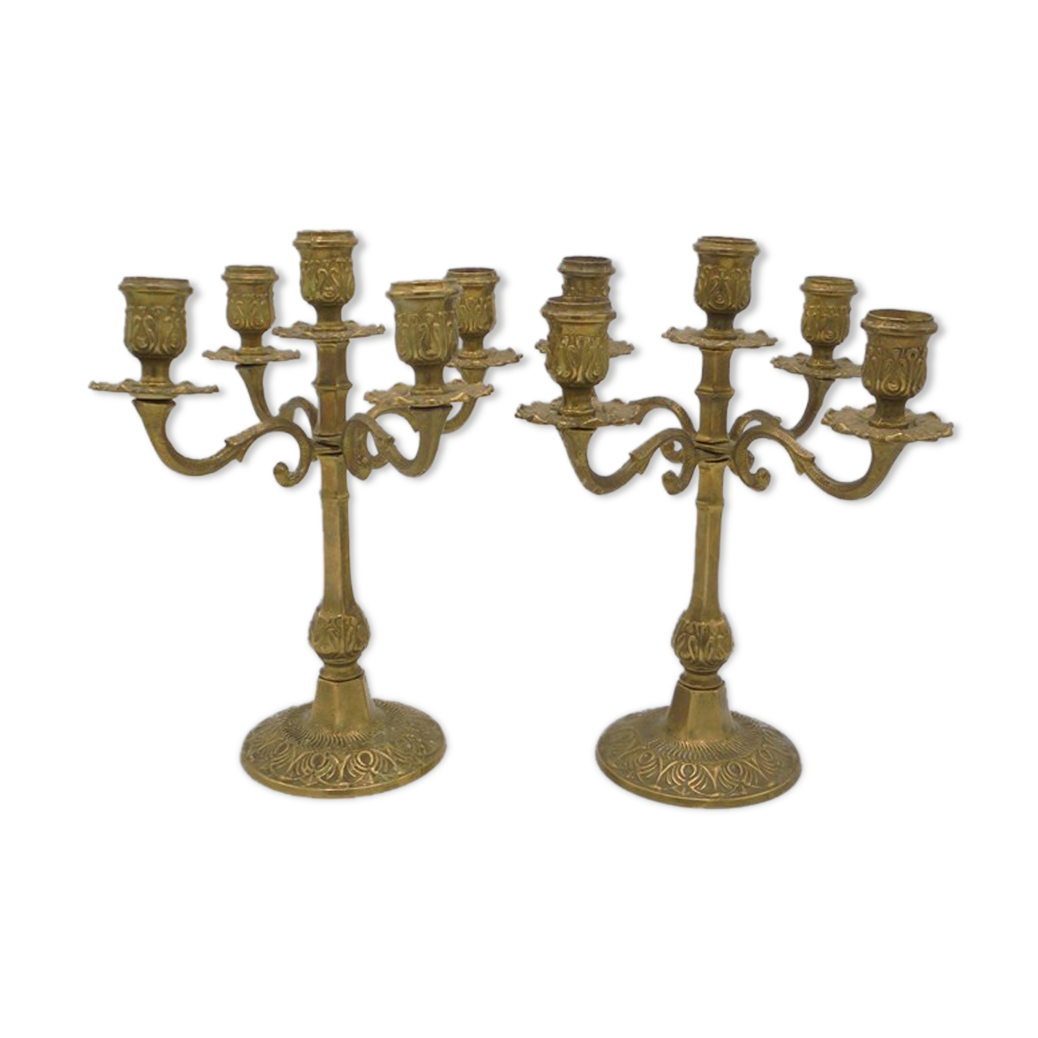 Pair of brass candlesticks