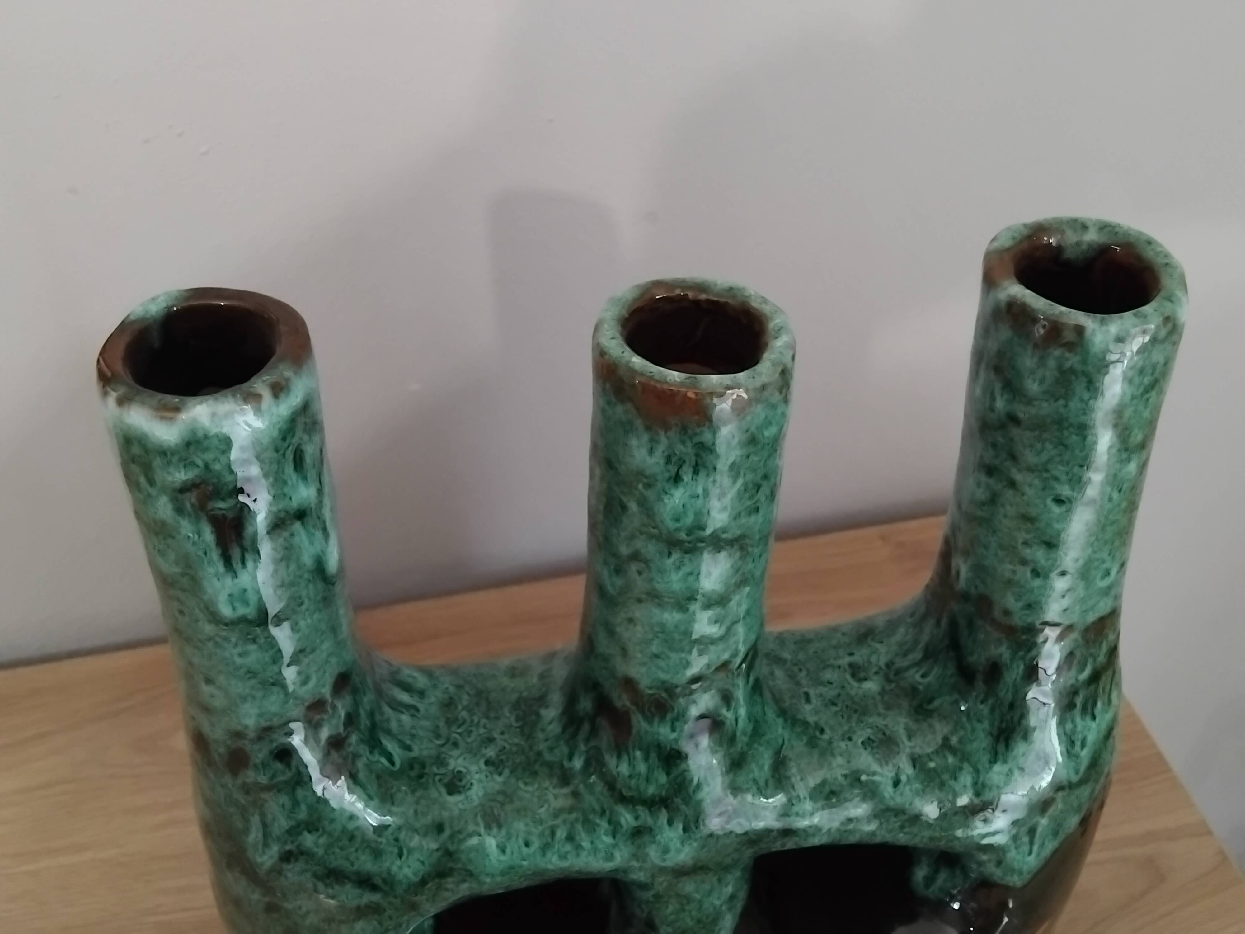Candle holder from Tamegroute Morocco Marrakech vintage ceramic design