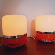 Two Midcentury Table Lamps, Space Age, Adriano Rampoldi, Italy, 1970s