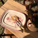 Pink iron earth dish 19 century