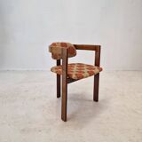 Set of 6 Italian Wooden Armchairs, 1960's