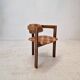 Set of 6 Italian Wooden Armchairs, 1960's