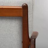 Grey reupholstered Paper Knife sofa model 212 by Kai Kristiansen, 1950s