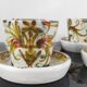Set of 6 vintage Kéraluc Quimper coffee cups and saucers.
