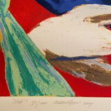 Original silkscreen print signed Massimo Greco, Nodi, numbered 51/100