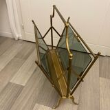 Brass magazine rack, neo-classical style 60