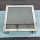 Mid-century chrome and dark mirror glass side table attributed to Saporiti. Italy 1970s