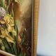 Peinture à l'huile vintage d'iris