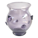 Amethyst Blown Murano Glass Vase with Bugne in the Style of Zecchin