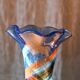 Large free-form art glass vase by Gyula Budveszel, Hungary, 1990s