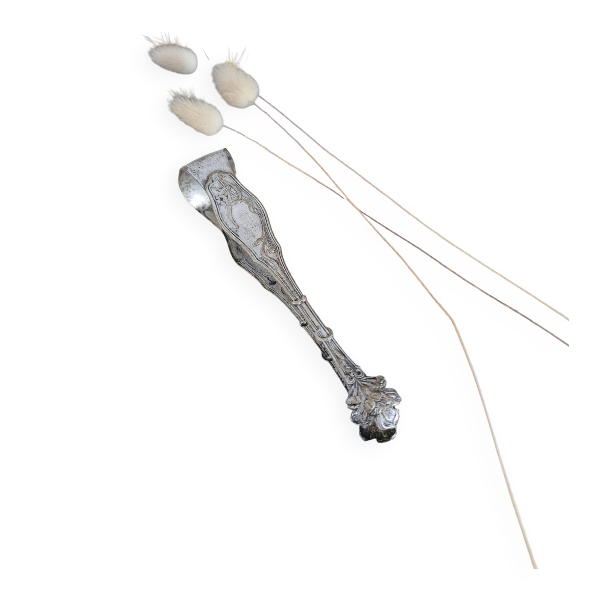 Silver sugar tongs Art Nouveau