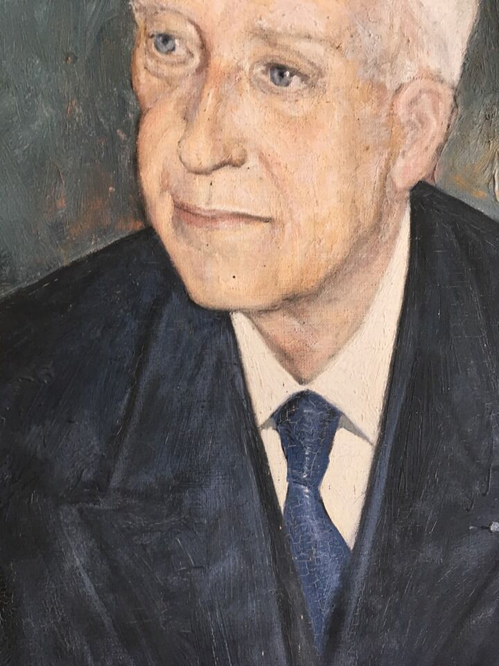 Portrait in oil on canvas
