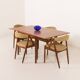 Small Danish square teak dining table with extensions, 1960s