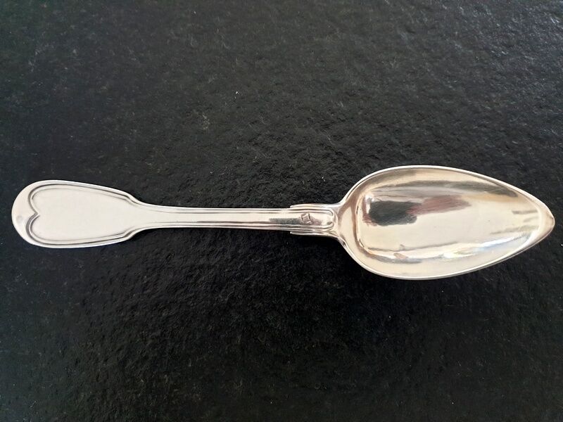Solid silver table spoon - Old man hallmark 1st title (1819-1838) - Master Goldsmith : Fran