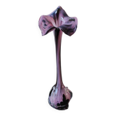 Élégant Grand vase, Murano/Italie. Col forme Florale/Calla. A décor de volutes/Ondes lilas/Prune. Haut 43 cm