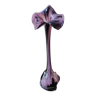 Élégant Grand vase, Murano/Italie. Col forme Florale/Calla. A décor de volutes/Ondes lilas/Prune. Haut 43 cm