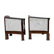 19th Century Biedermeier Mahogany Feather Two Armchairs and Sofa, Vienna