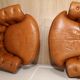 Pair of leather chesterfield chairs