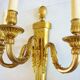 Huge wall lamp in gilded bronze Louis XVI style, three branches, late nineteenth
