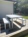 Ensemble de jardin ZEF par Matière Grise (Table + 2 Bancs) – Aluminium