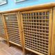 Sideboard in rattan and glass 1970