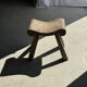 Four-legged stool in antique teak from Indonesia H 50 L 52