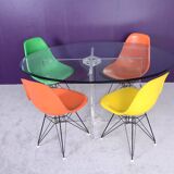 Dining table by David Lange (signature on the base).