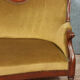 Napoleon III-era seating in mahogany and Genoa velvet around 1850