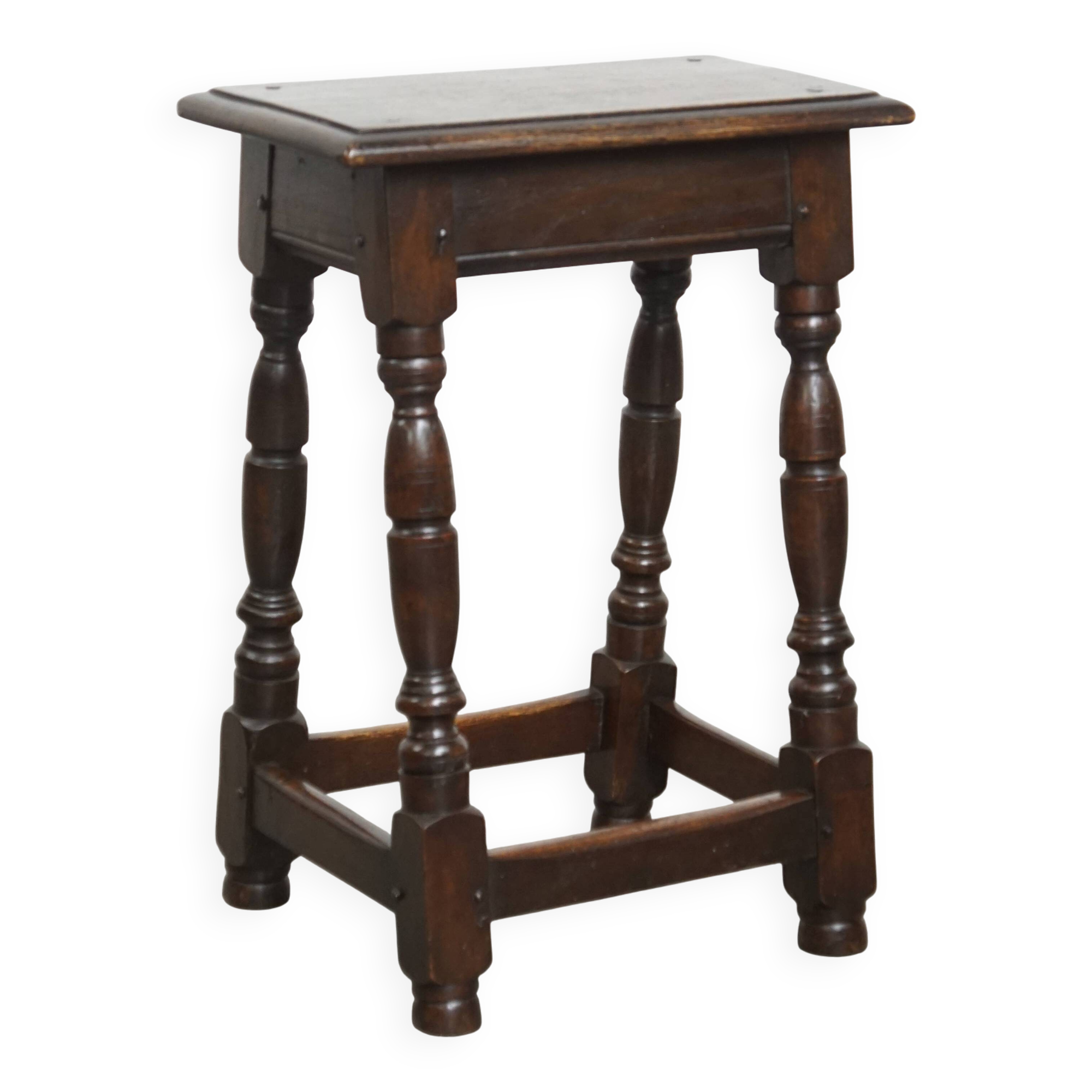 Antique English Stool / Joint Stool / Side Table from the 18th Century