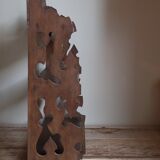 Étagère murale ancienne en bois découpé