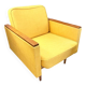 Mustard yellow Scandinavian armchair, 1950