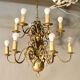 Dutch 2-tier chandelier, 12 light arms, 19th century