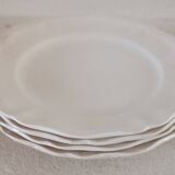 Set of 4 Sarreguemines ivory plates