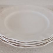 Lot de 4 assiettes ivoire Sarreguemines