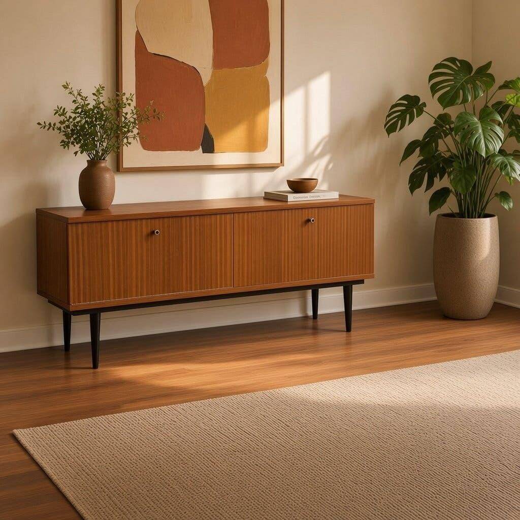 Vintage wooden TV unit. / low unit / low cabinet