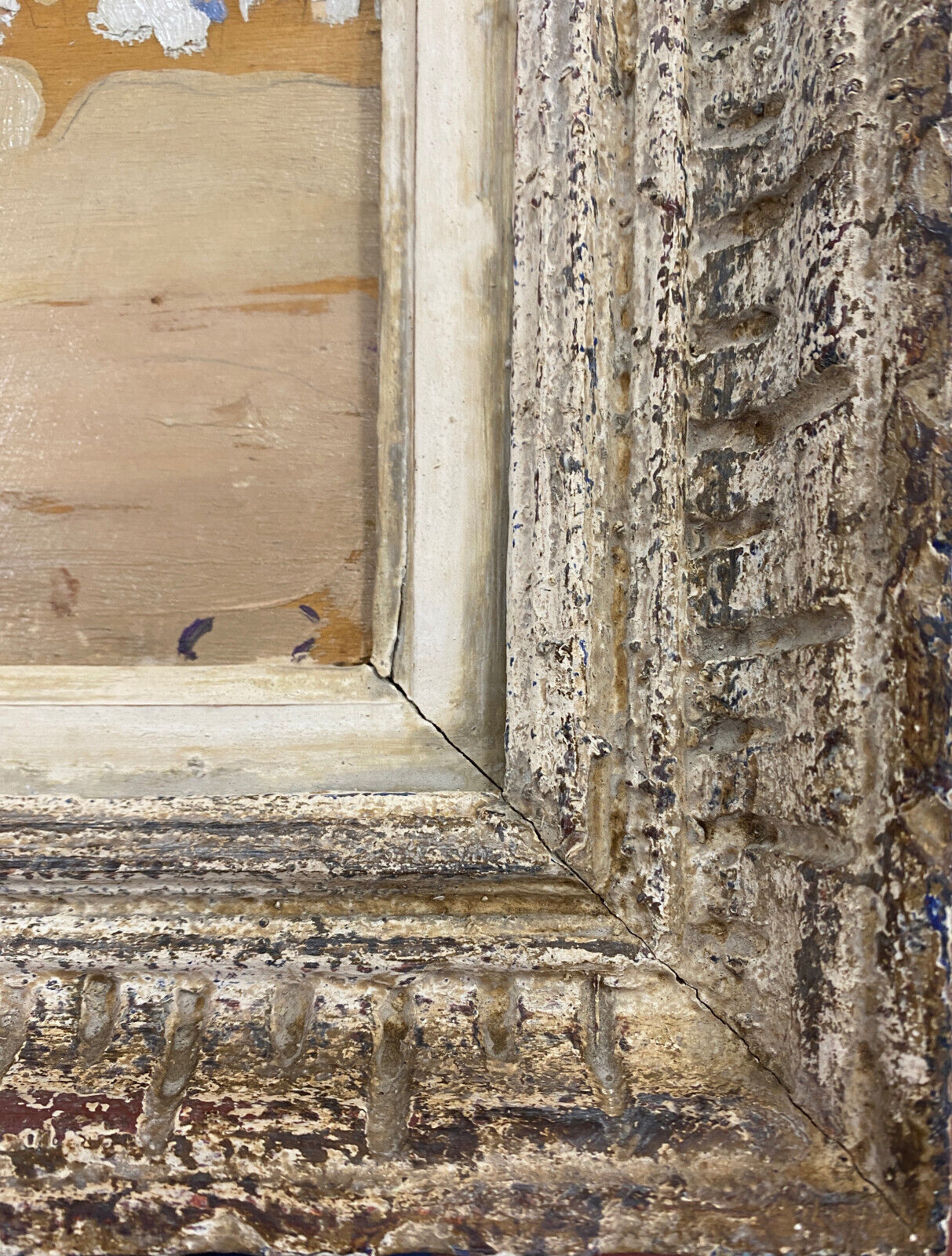 Orientalist painting "The mosque" 30's + Montparnasse frame