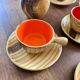 Vallauris coffee set – wood effect & colorful interiors