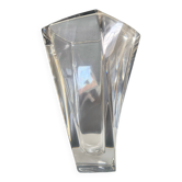 Vase asymétrique en cristal de Sèvres années 70
