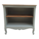 Louis XV style library renovated and enhanced in green-grey.