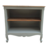 Louis XV style library renovated and enhanced in green-grey.