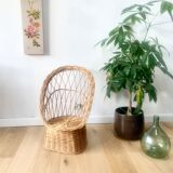 Fauteuil osier brun PM
