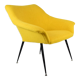 Mid-century armchair Shell, 1960s, NRD, yellow fabric, restored