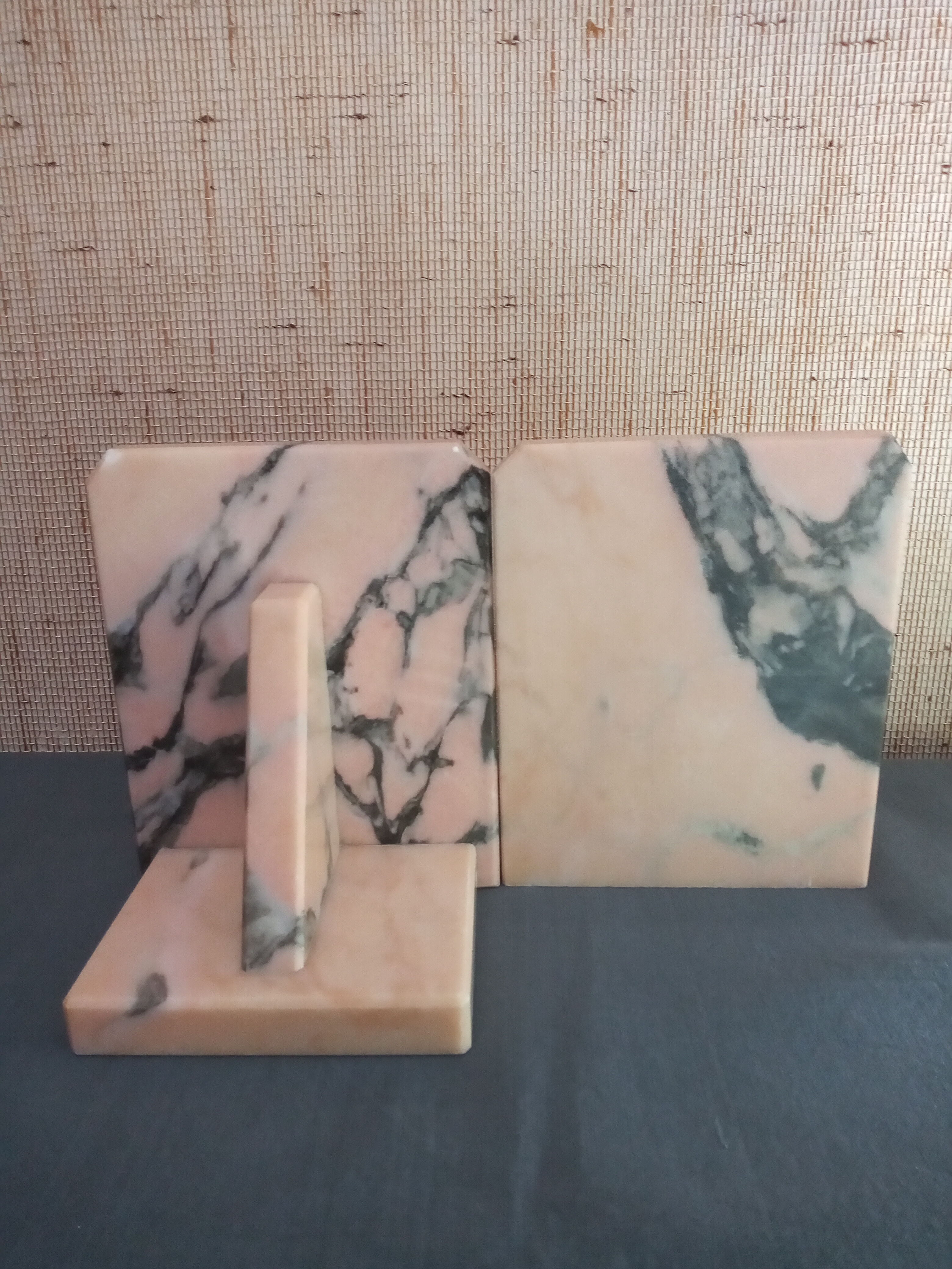 Art Deco marble bookends
