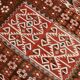 6x14 Kilim Warm Earthy Tons Long Wide Handmade Kilim Rug, 183x416 Cm