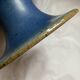 Signed blue stoneware fruit bowl