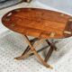 Vintage butler tray nautical side table mahogany